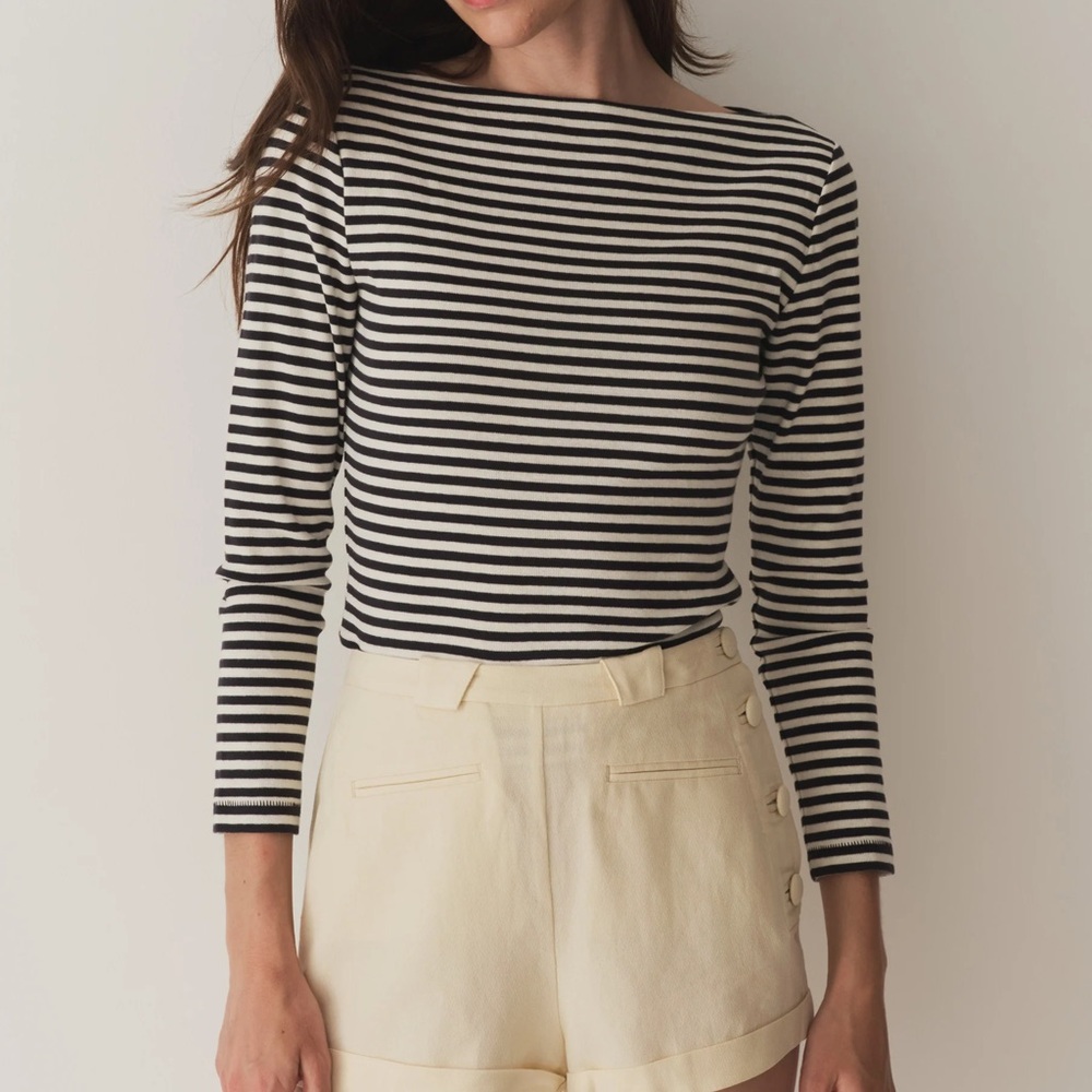 Doen Paulette Nantucket stripe French t size medium